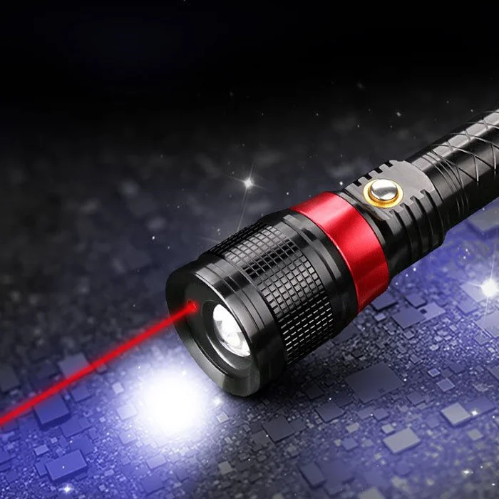 LED Flashlight with Laser
