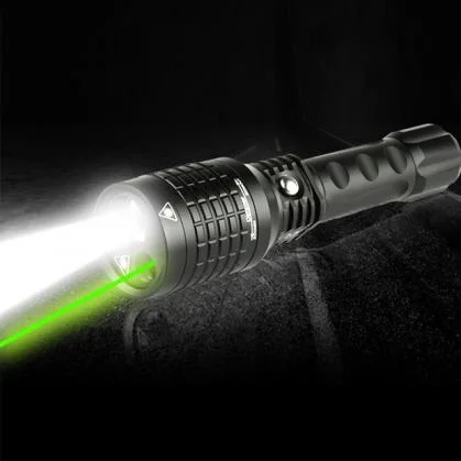 LED Flashlight with 100mW Green Laser