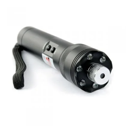 Waterproof 100mW Green Laser Flashlight with 6 LEDs