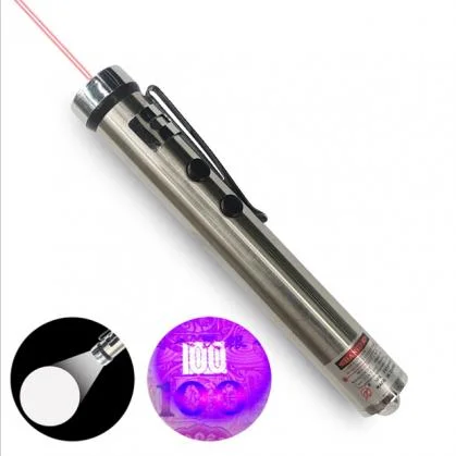 Cheap 15mW Red Laser Pen with LED and Violet Laser