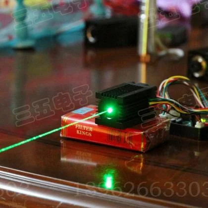 High Stability 532nm Green Dot Laser Module 50mW 12V