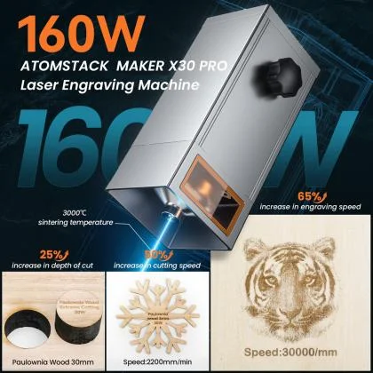 160W Portable Desktop CNC Laser Engraver