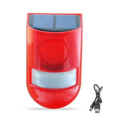 Solar Outdoor Home Alarm with Infrared Human Body Sensing Laser