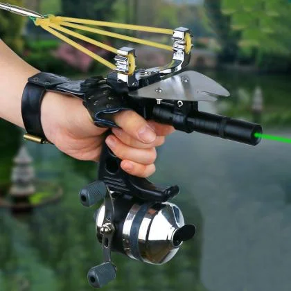 Fishing Slingshot with Green/Red Laser