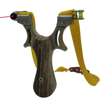 Small and Practical Slingshot with Red Laser