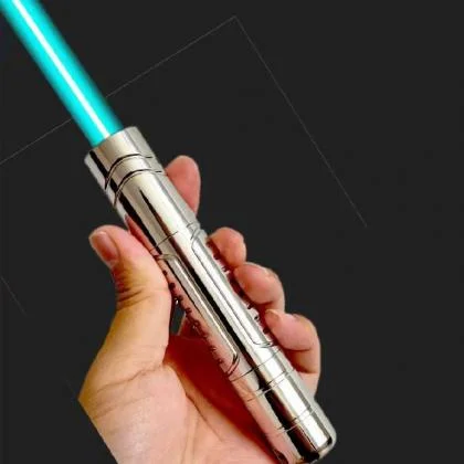Stainless Steel Laser Pointer 485nm 100mW with Adjustable Focus