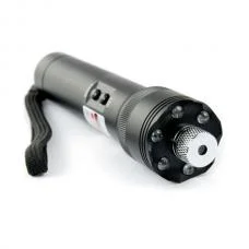 Waterproof 100mW Green Laser Flashlight with 6 LEDs