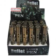 Multifunctional Mini Laser Flashlight 3-in-1 with Bullet Shape