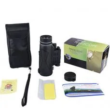 HD Monocular Telescope 12x50 with Red Laser for Outdoors