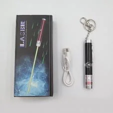 Small USB Green Laser Pen 100mW 2 km with Pattern Cap