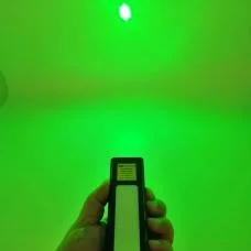 USB 520nm 100mW Green Laser Pointer with LED Flashlight