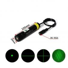 Focusable 532nm Green Laser Module Dot/Line/Cross/Starry