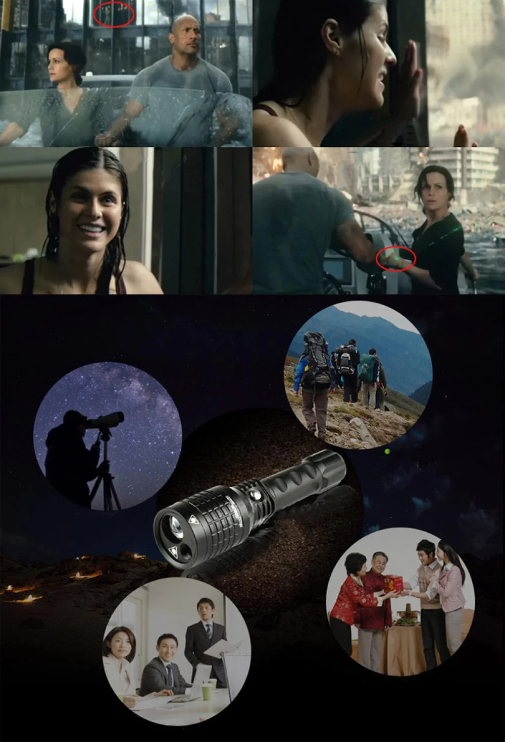 LED Flashlight with Laser