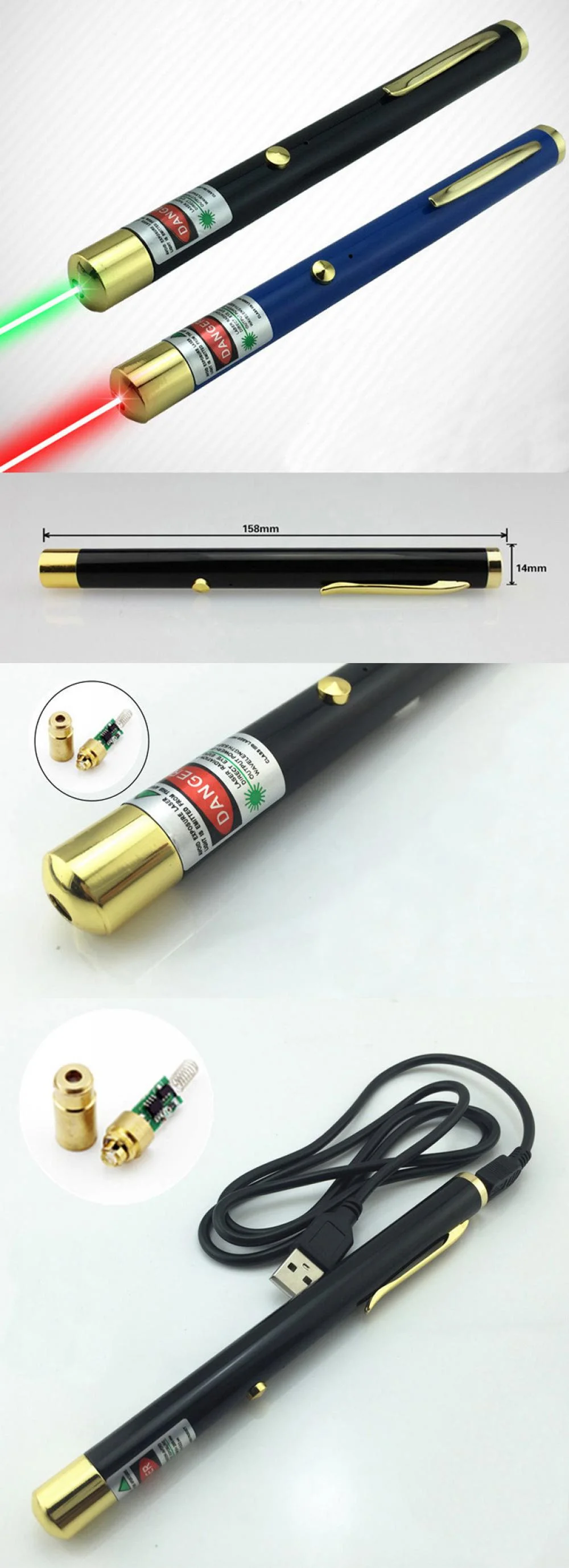 Rechargeable USB Laser Pen