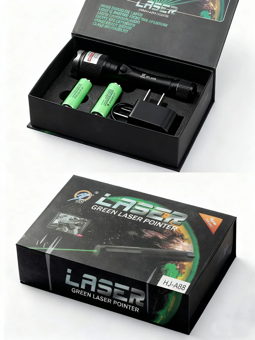 Green Laser Pointer with 18650 Battery