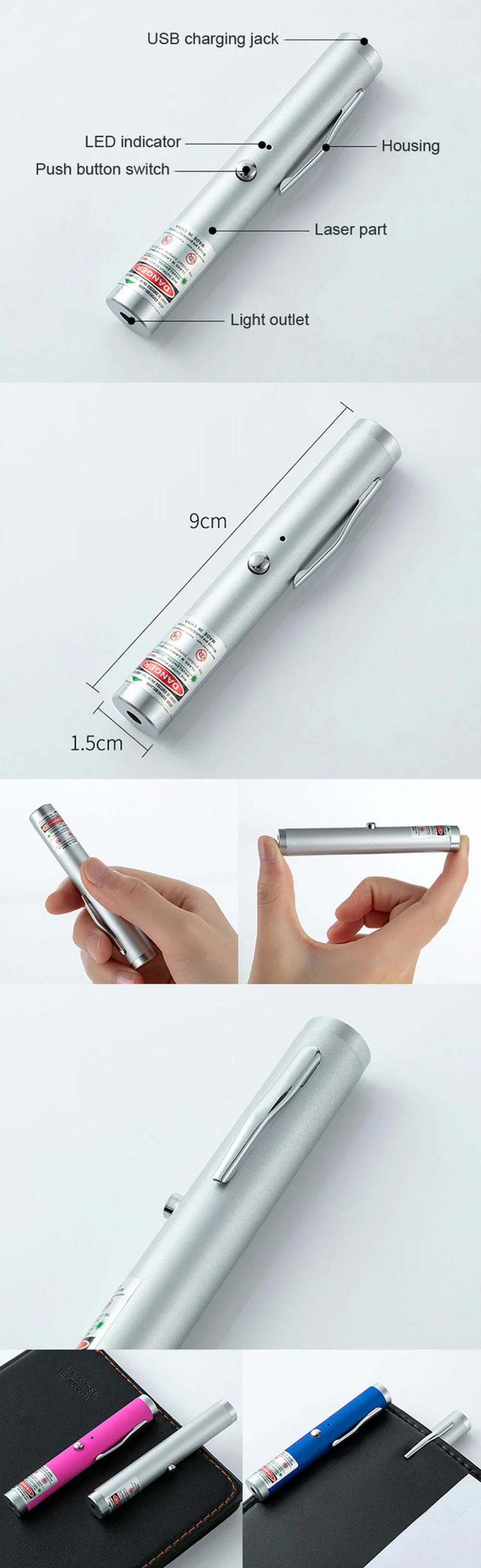 Cheap USB Rechargeable Laser Pen