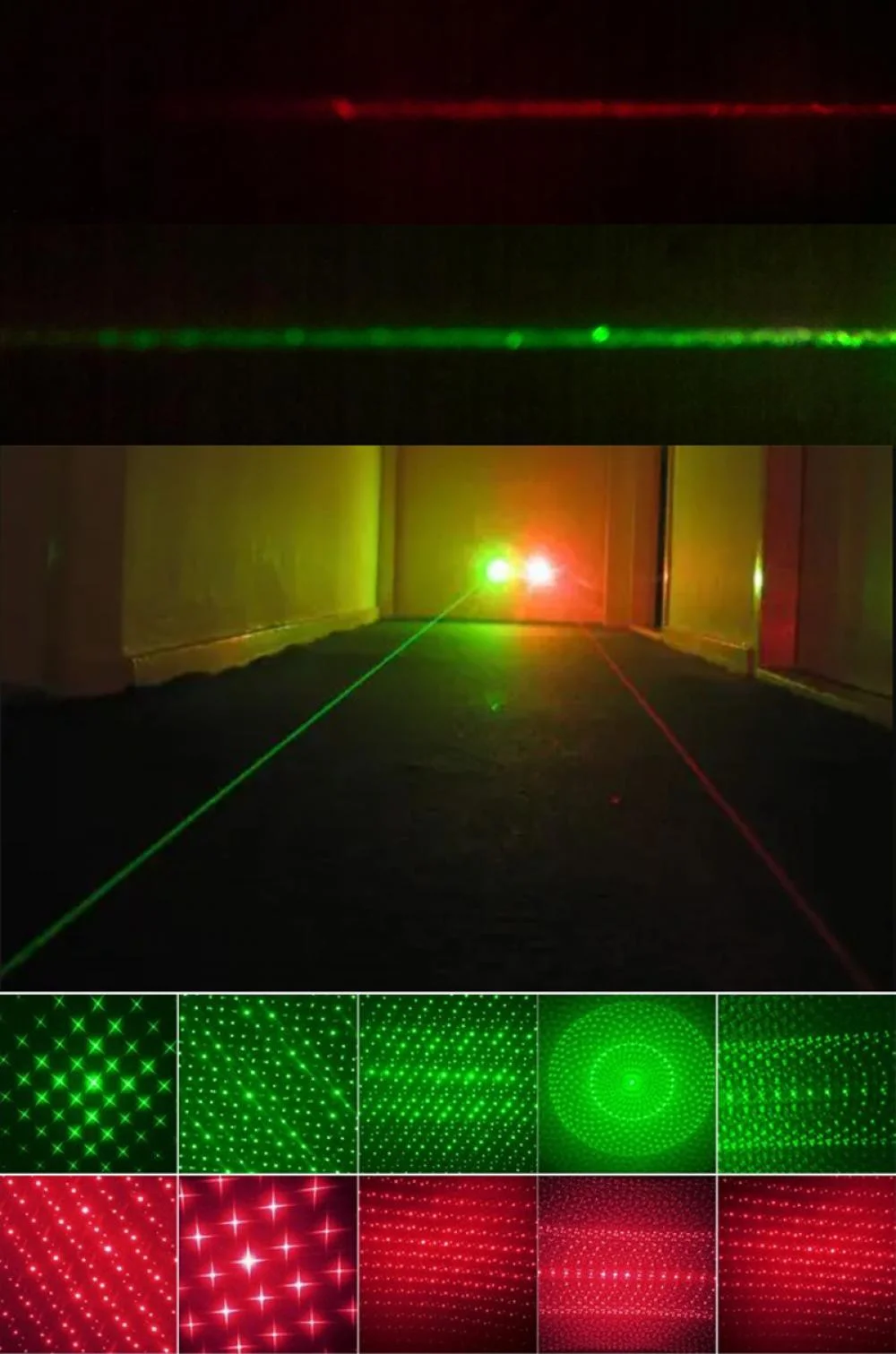 Green/Red Laser Pen with Caps
