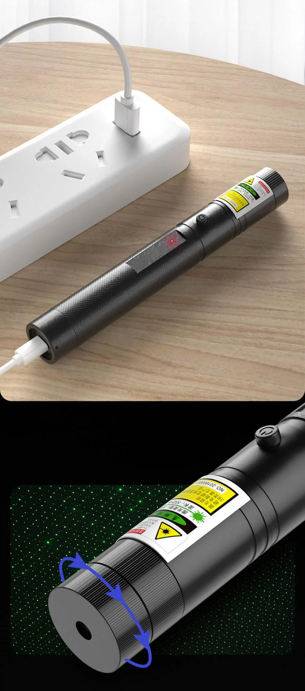 USB Green Laser Pointer 150mW
