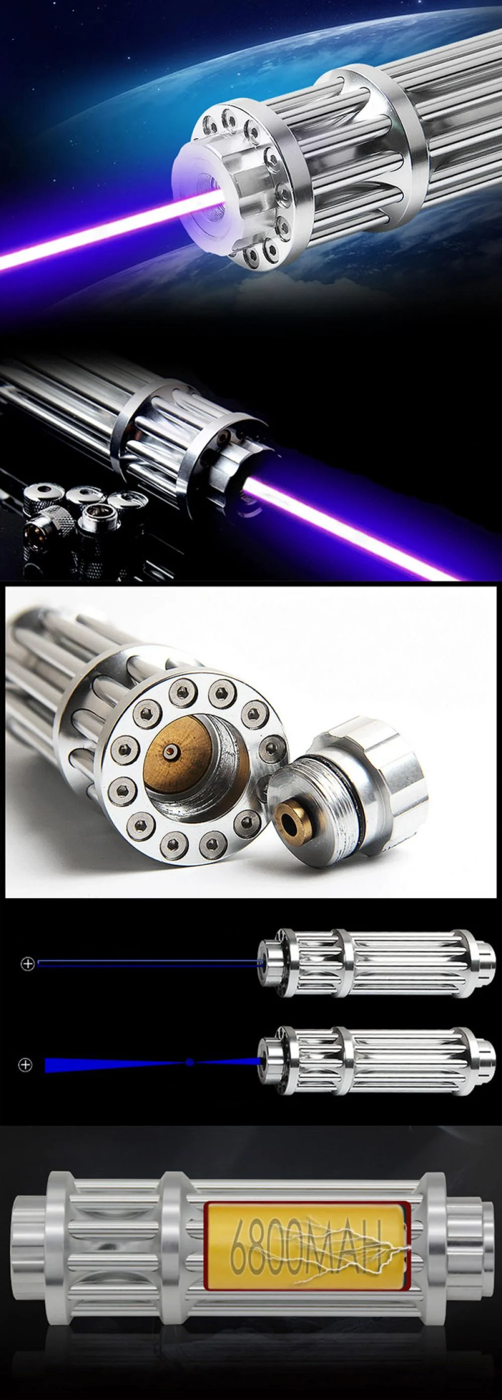 USB Blue Laser Pointer