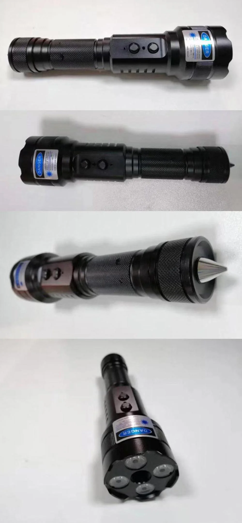 LED Flashlight with Blue Laser