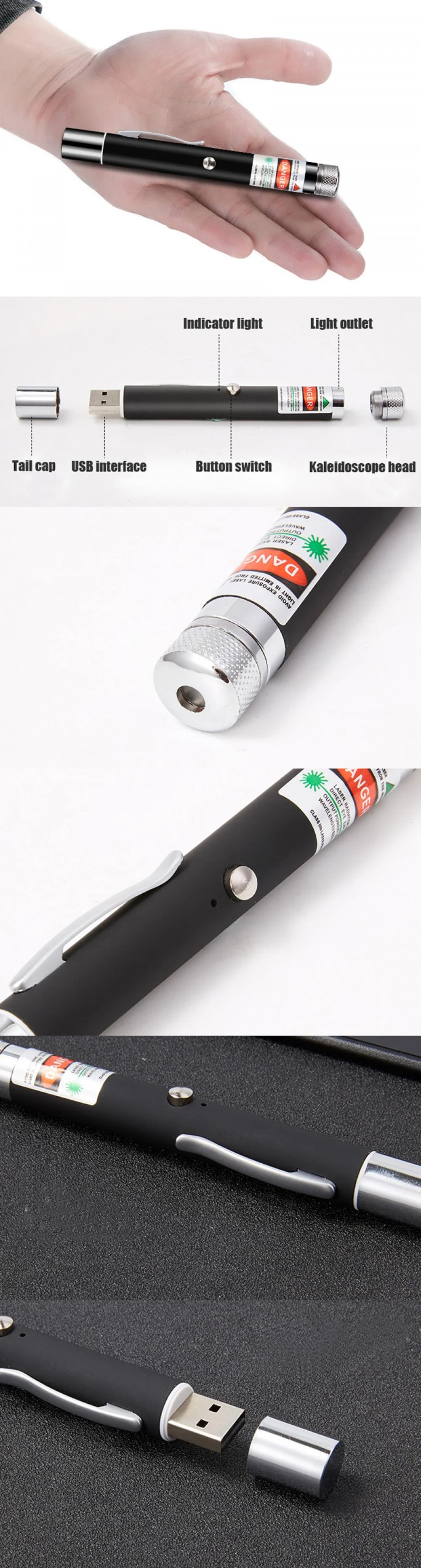 Small USB Blue Laser Pen