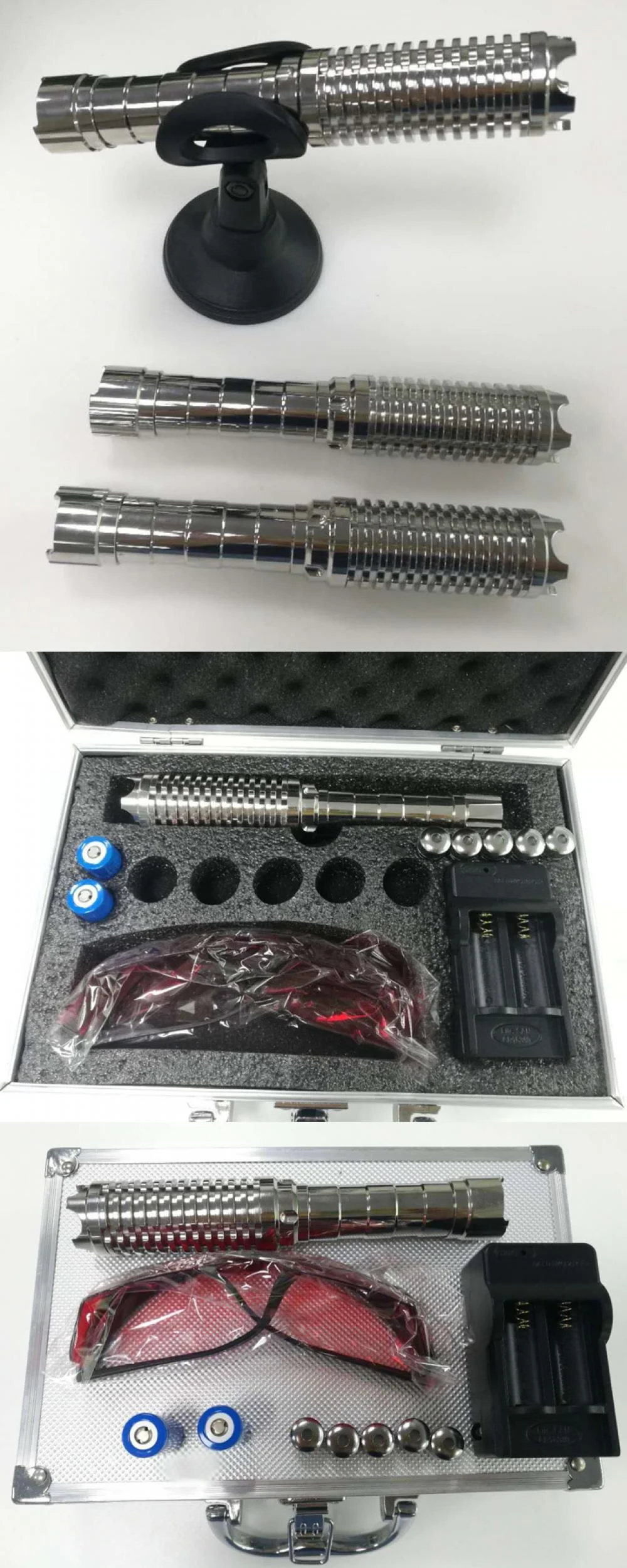 Stainless Steel Blue Laser Pointer