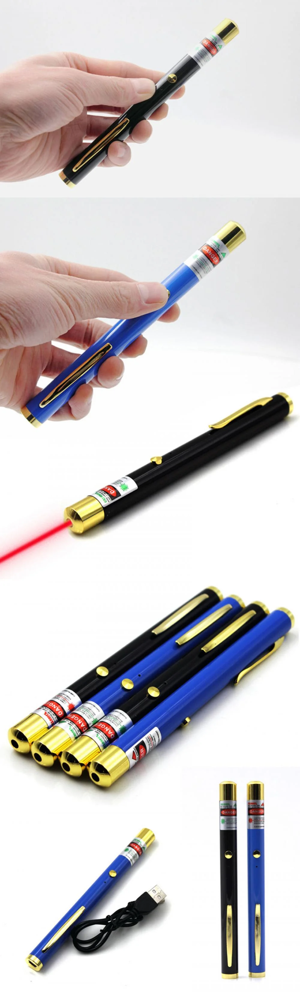 Rechargeable Red Laser Pointer Pen
