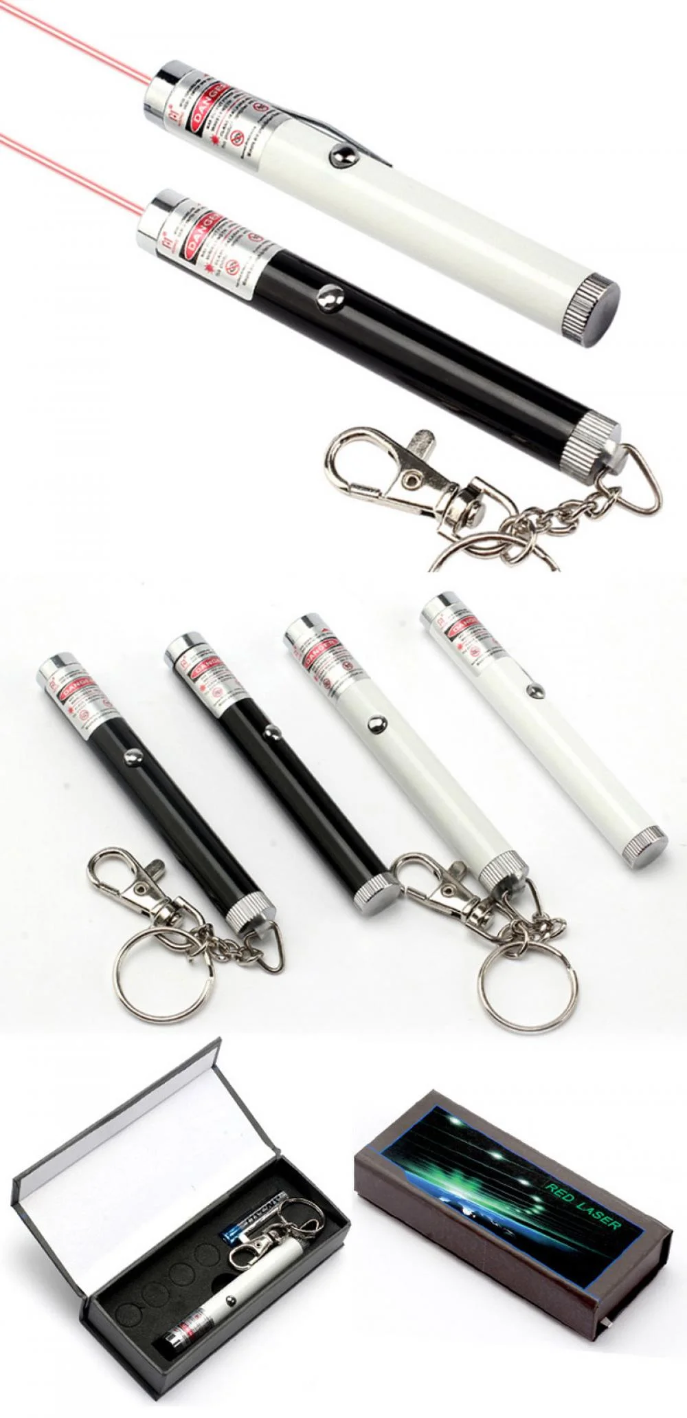 Red Laser Pen with Keychain