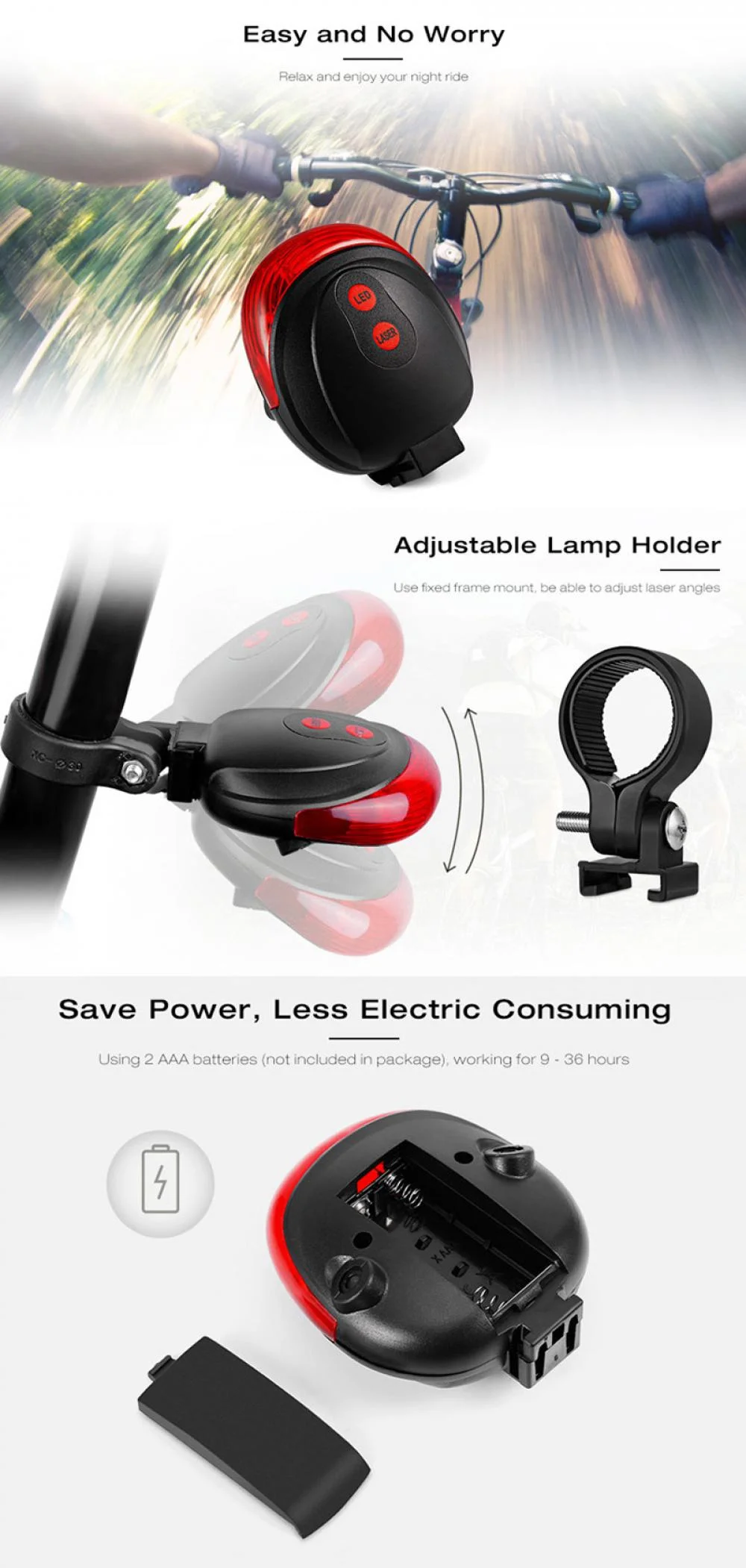 Rear Red Laser Light