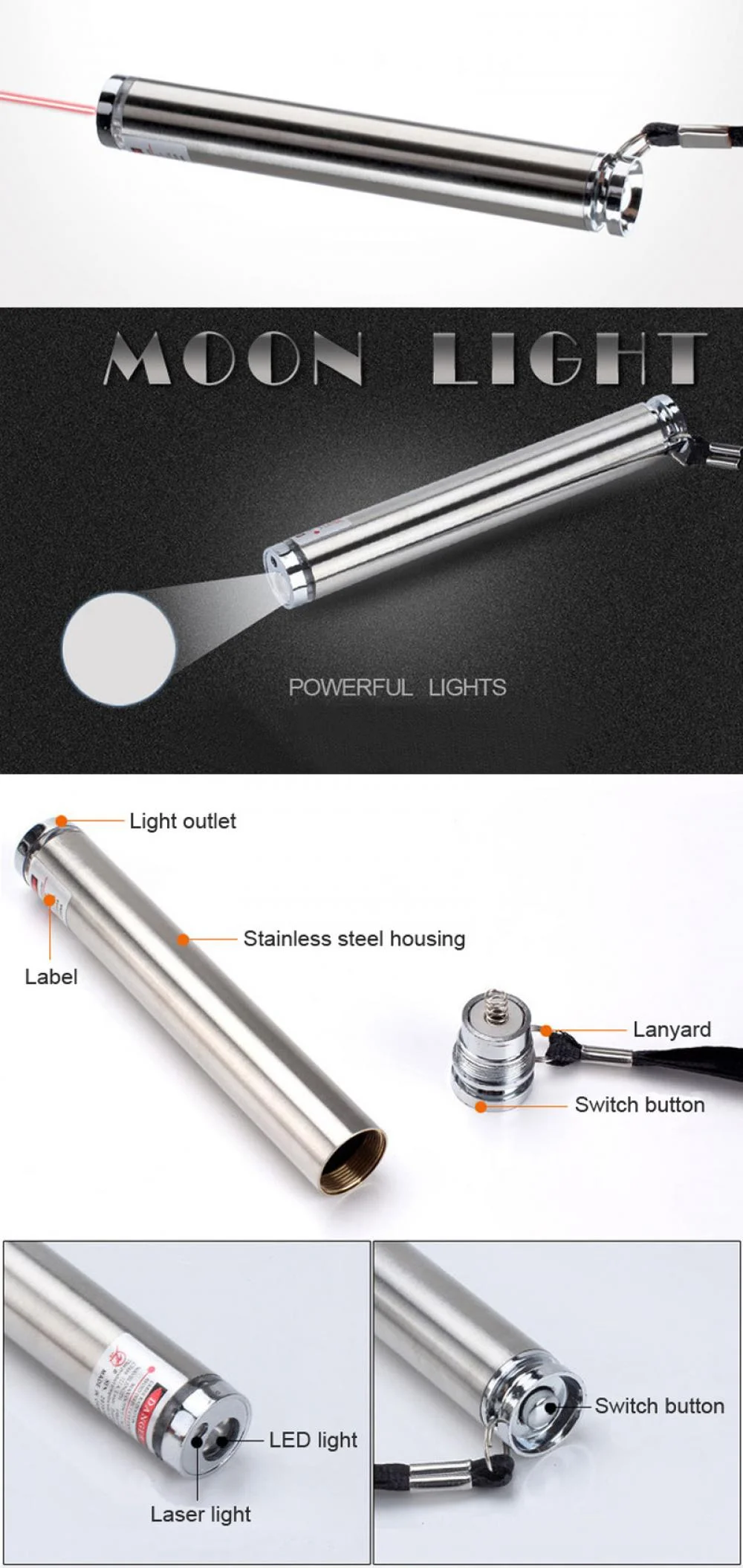 Laser LED Flashlight