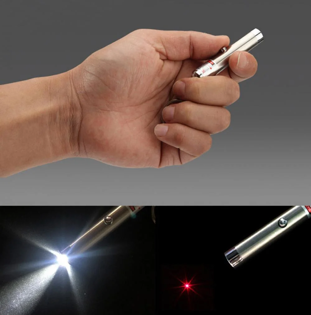 LED Flashlight with Red Laser