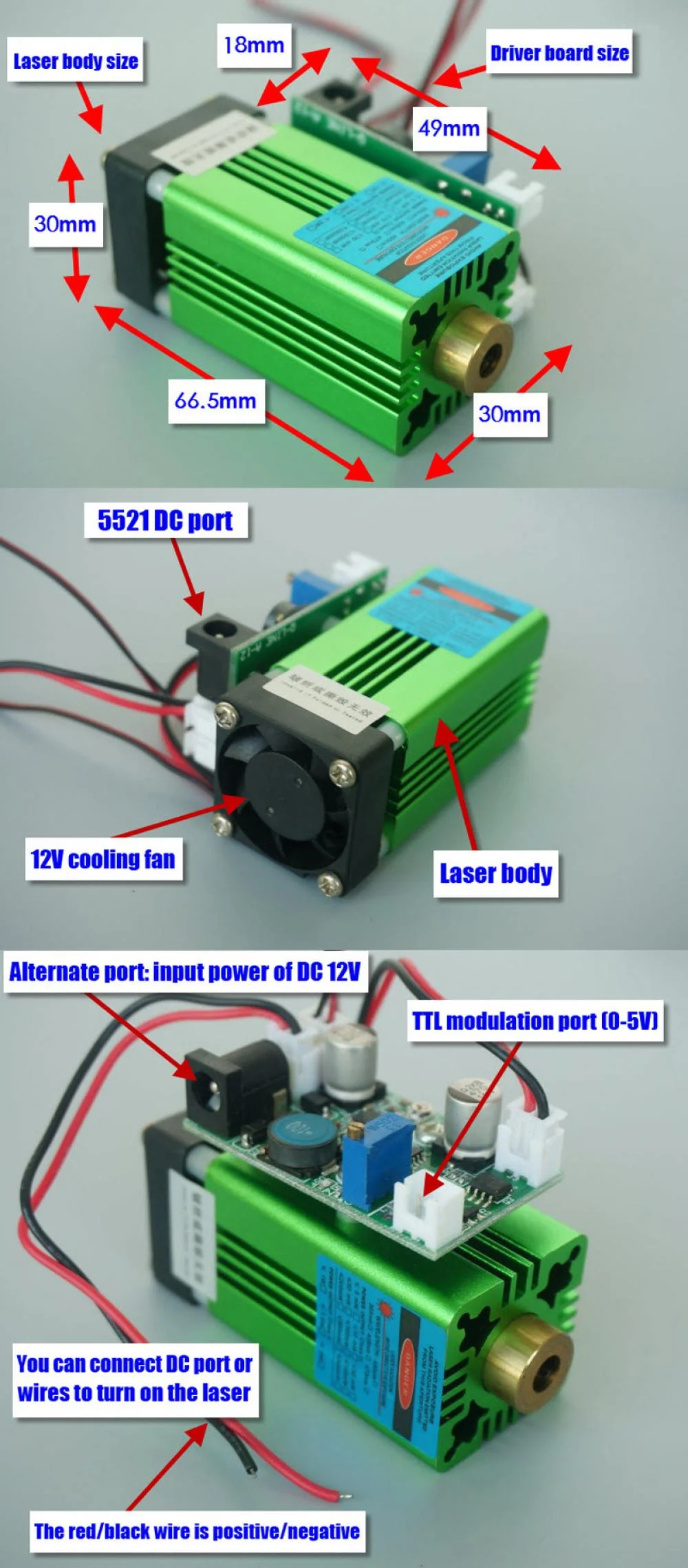 850nm Infrared Laser Module 2W