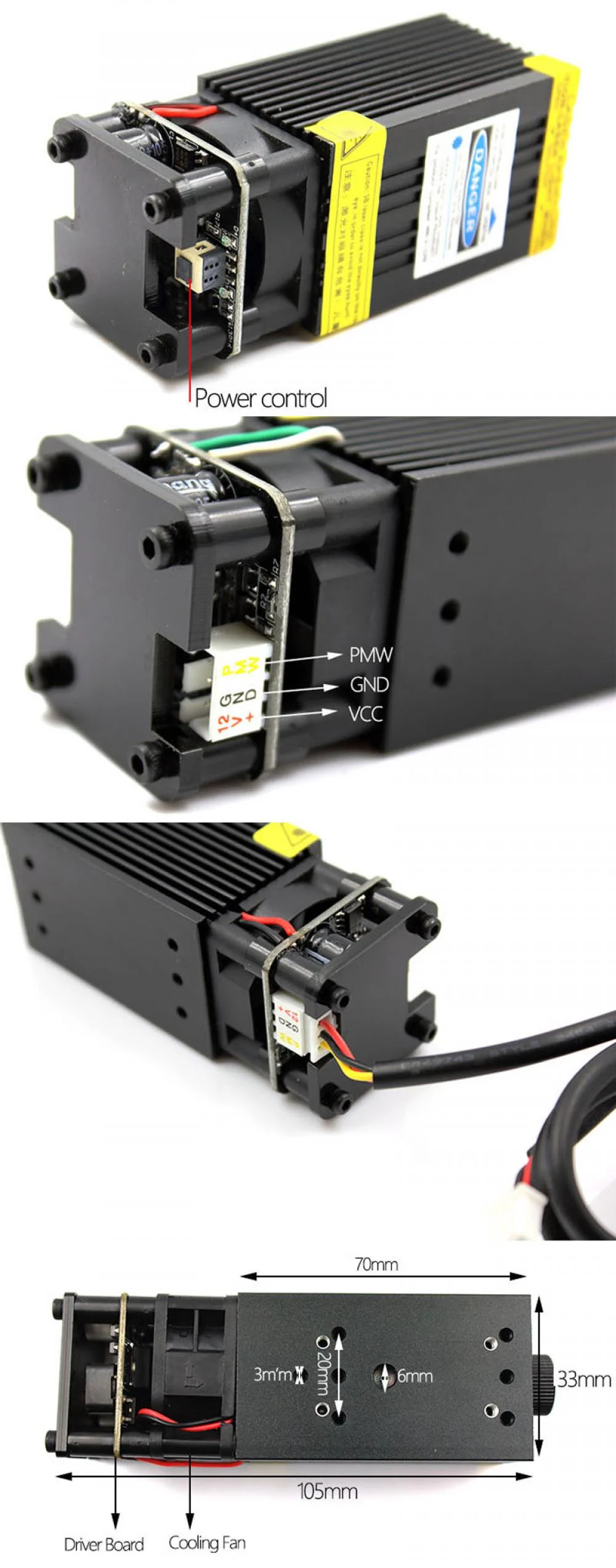 520nm 1W Green Laser Module