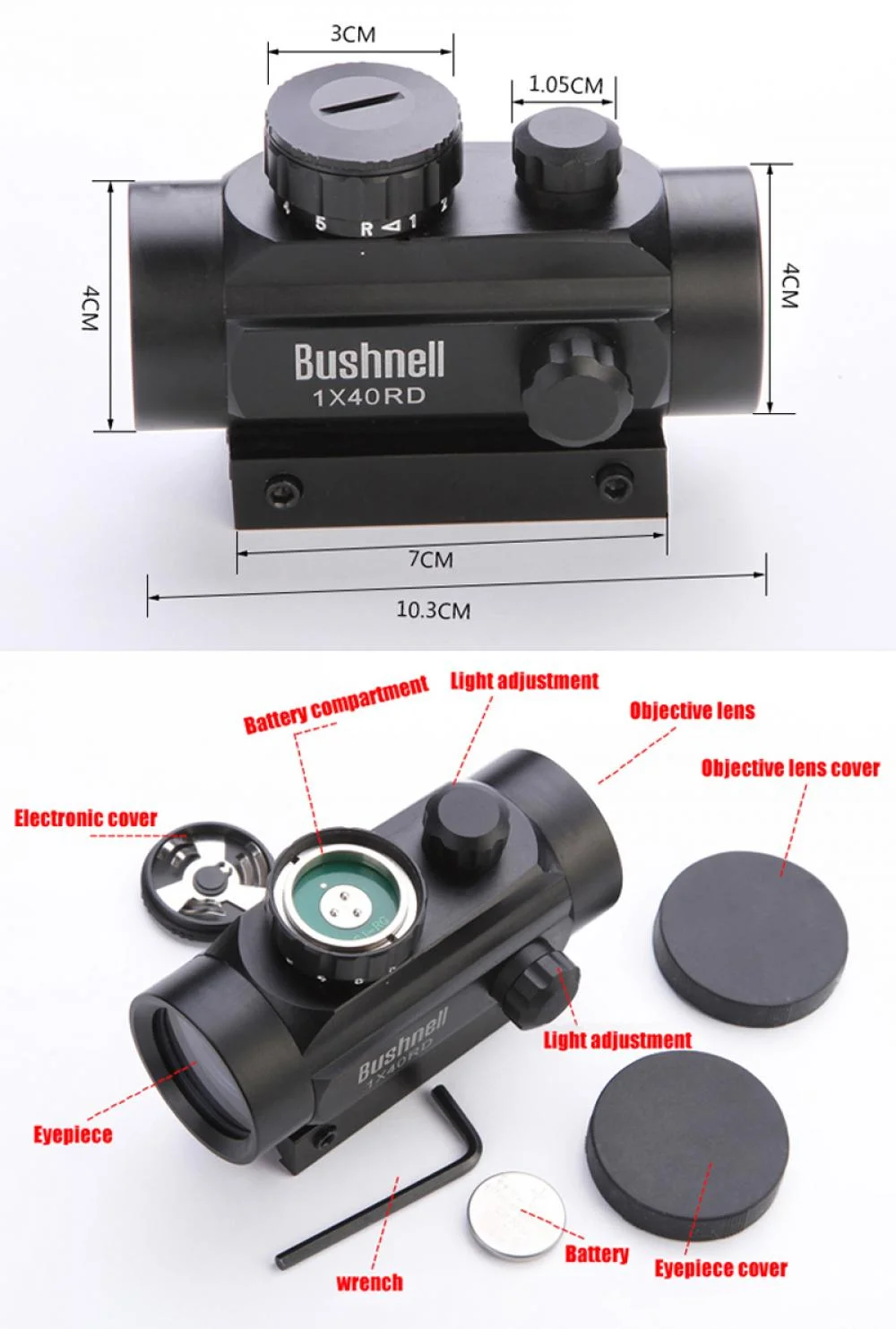 Adjustable Red Laser Sight