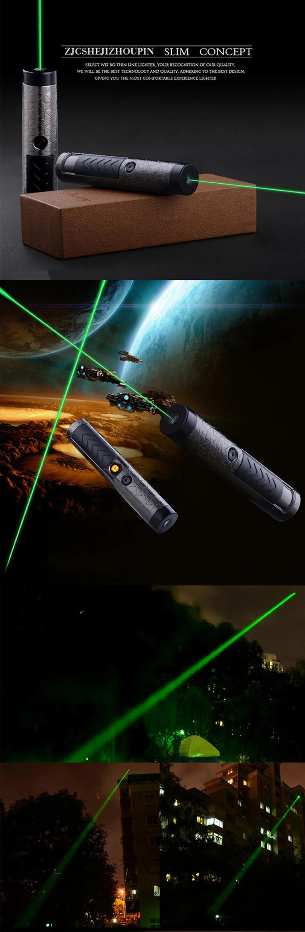Lighter with Green Laser