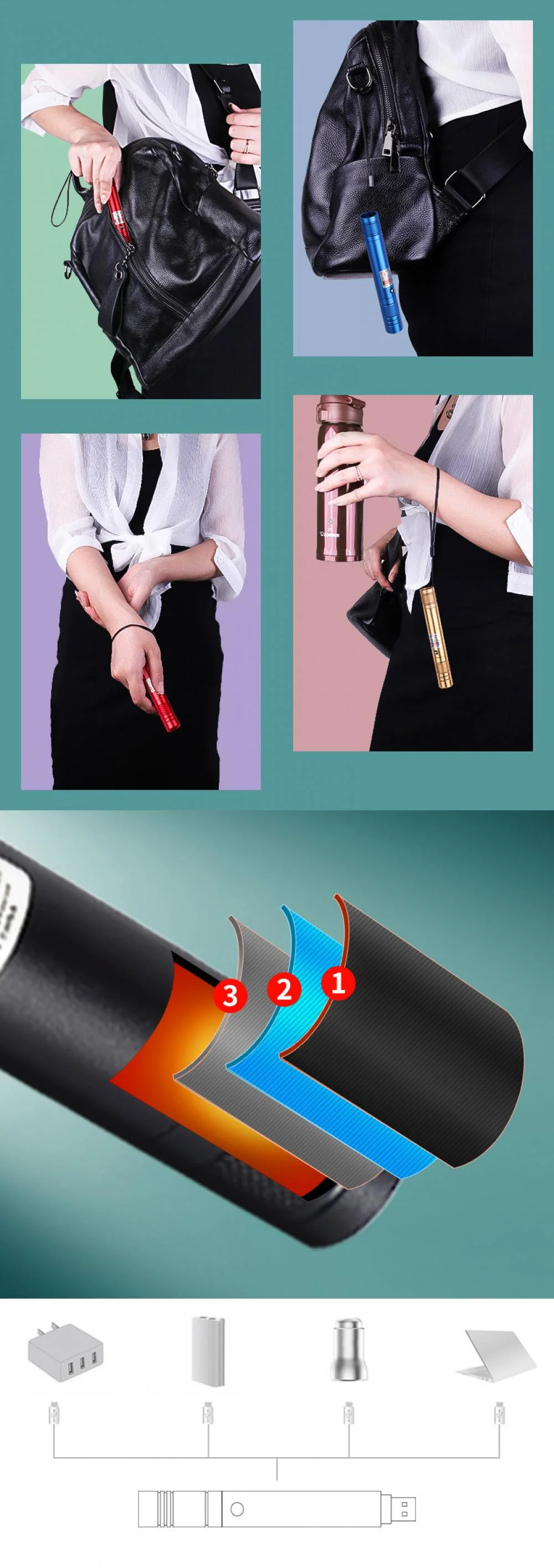 USB Rechargeable Laser Pointer