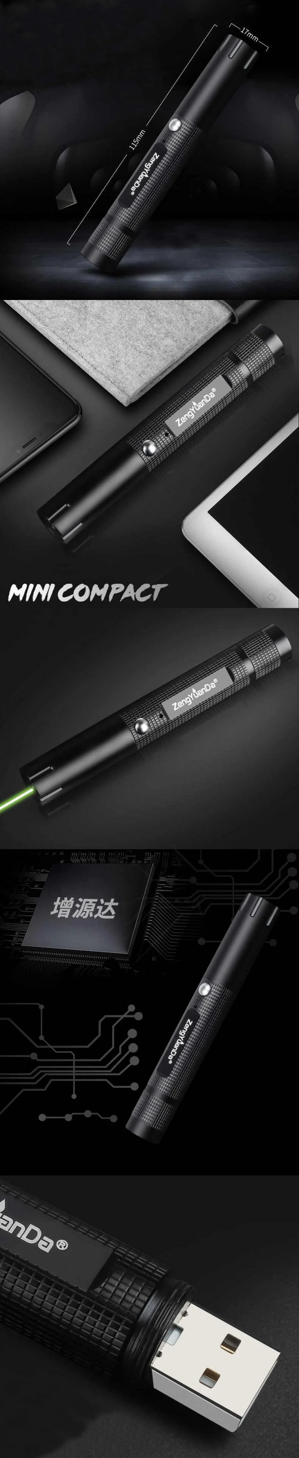 USB Green Laser Pointer