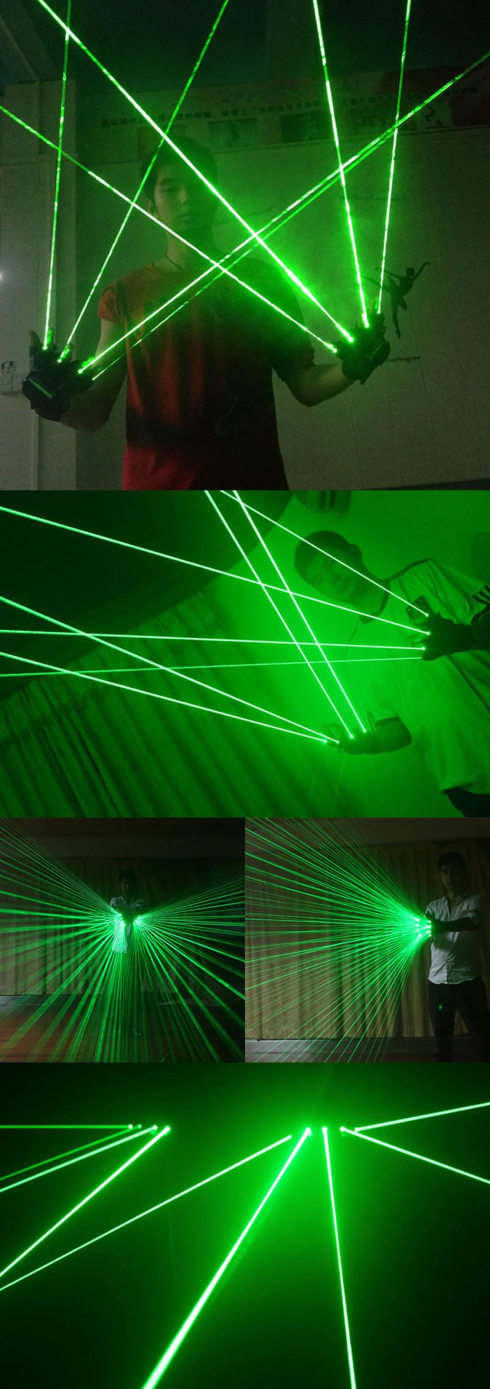 Green Laser Gloves