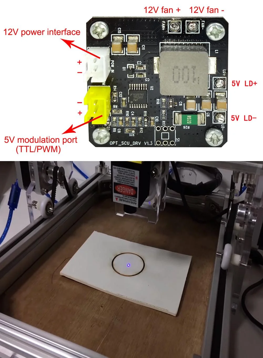 Blue Laser Module for Engraving