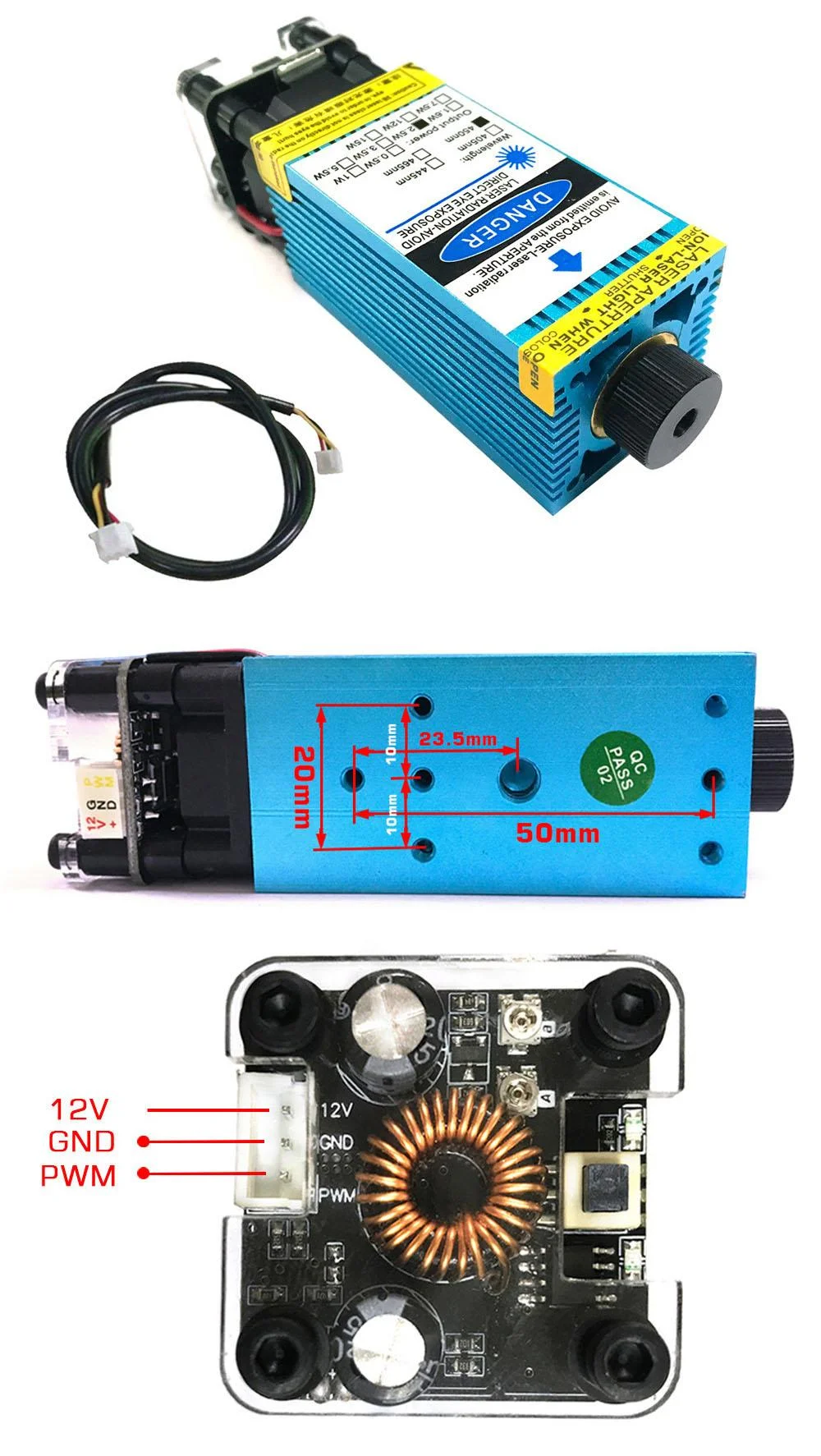 450nm Blue Laser Engraving Module