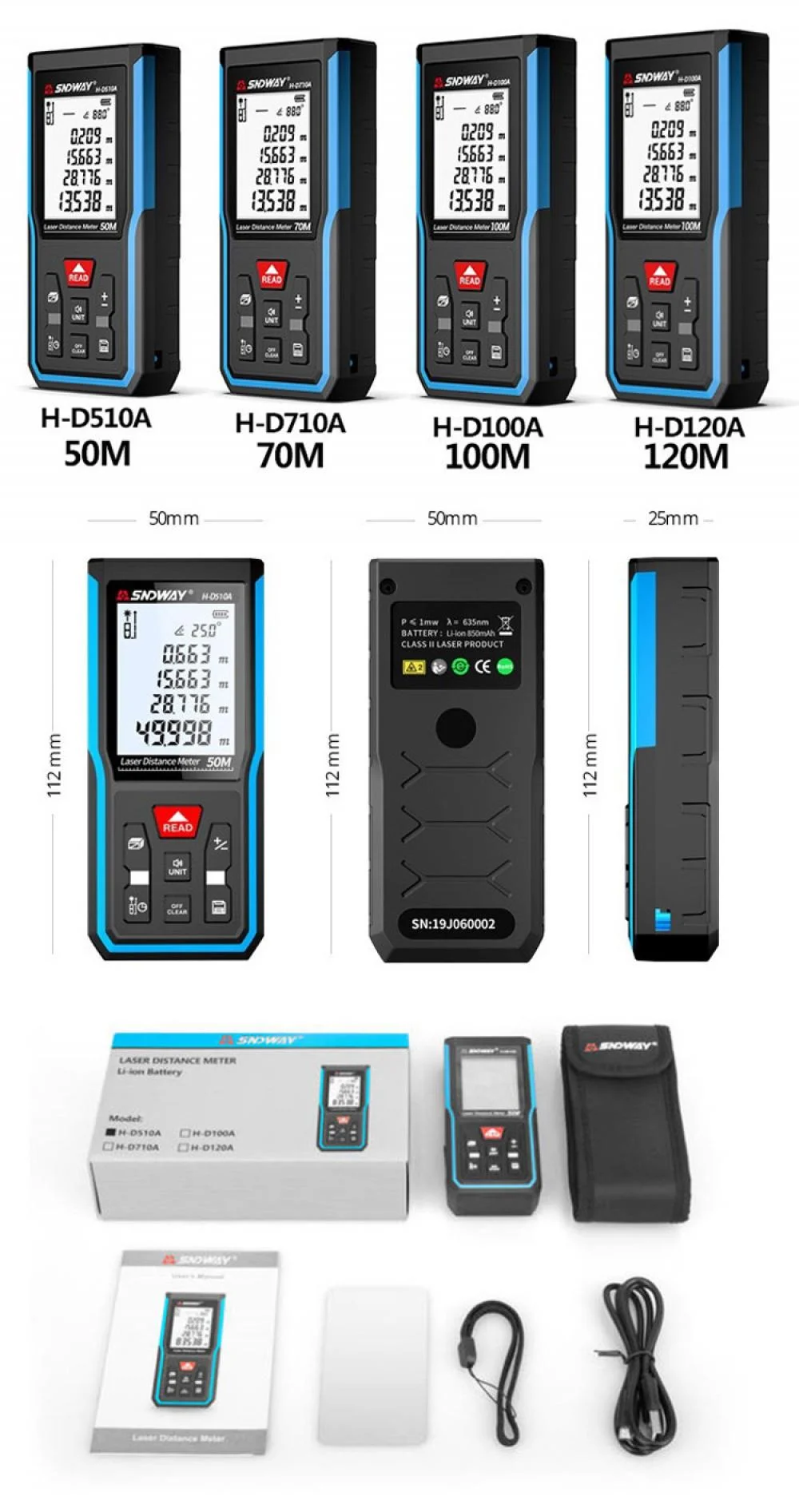 Laser Distance Meter 100m