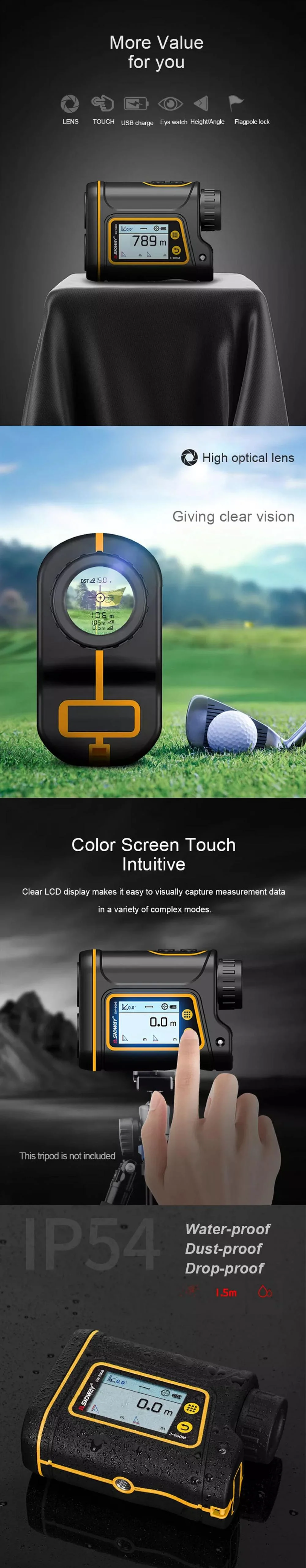 Rechargeable USB Laser Rangefinder