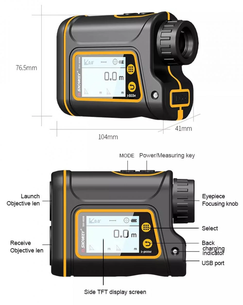 LCD Laser Rangefinder