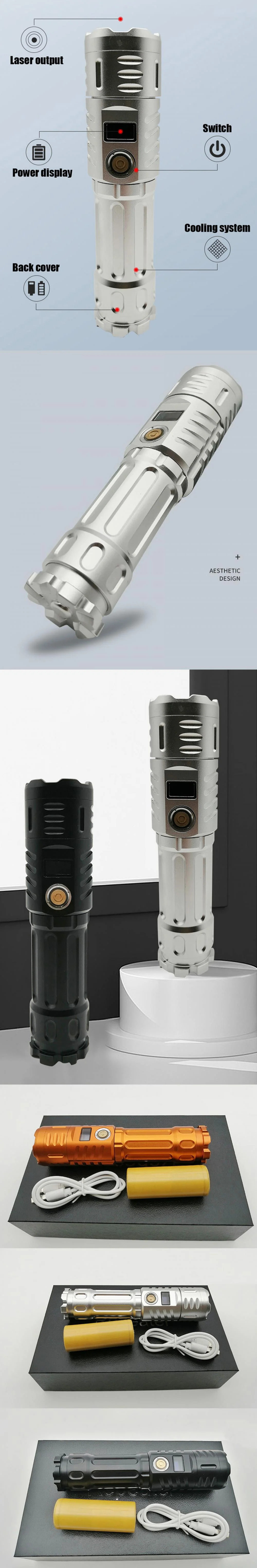 Adjustable Line/Cross Blue Laser Pointer