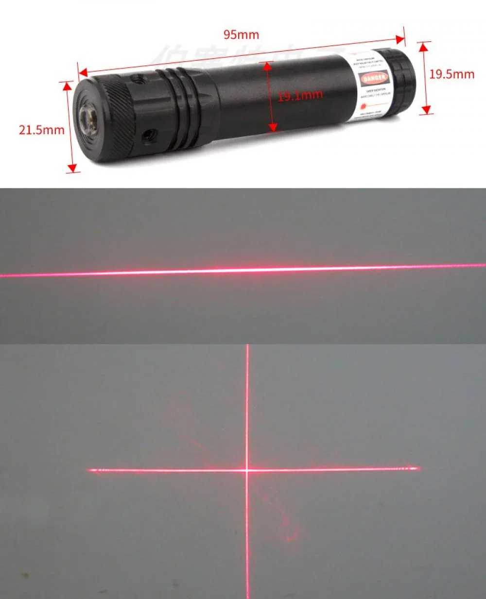 Line/Cross Red Laser Pointer
