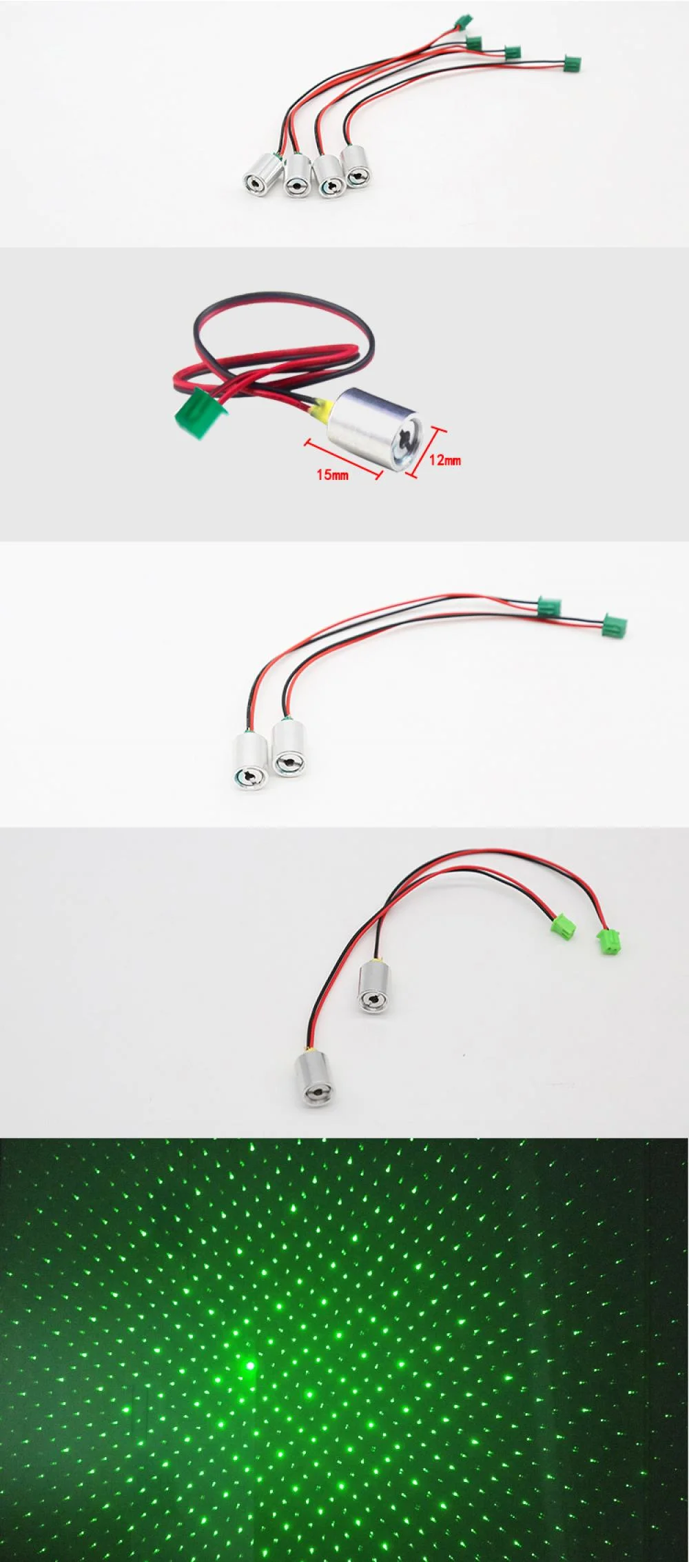Green Laser Module with Starry Patterns