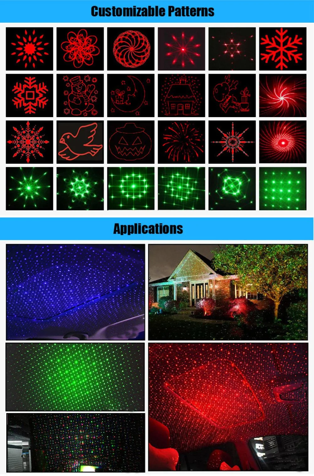 Green Laser Module with Pattern Head