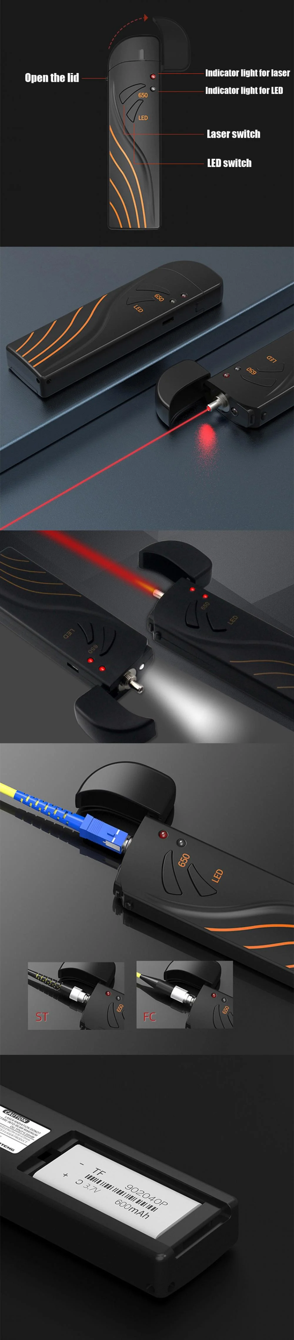 USB Rechargeable Fiber Laser Tester