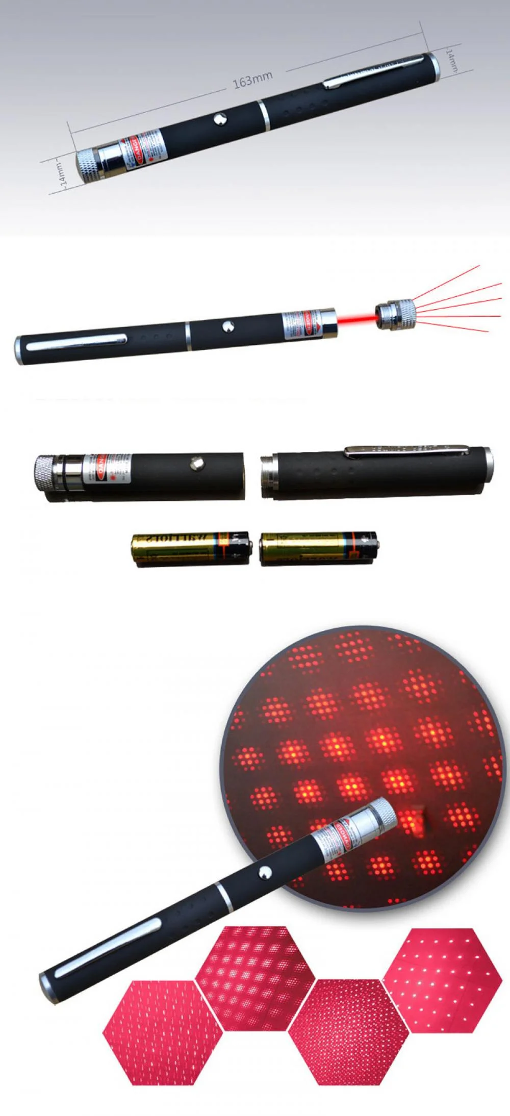 Red Laser Pen with Pattern Head