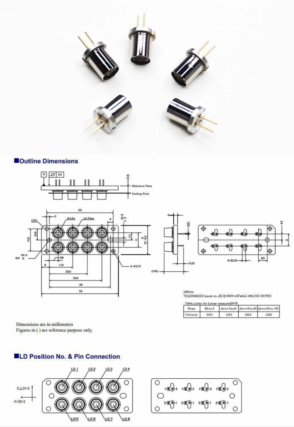 Integrated Laser Diodes 520nm
